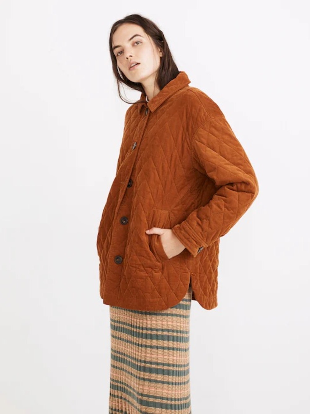Madewell Quilted Corduroy Walton Shirt-Jacket - Picture 3 of 7